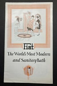 ca. 1930 Shower Bath Cabinet Vtg Illustrated brochure Fiat Metal Mfg. Co.