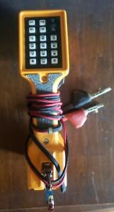 Vintage Harris Dracon TS21 M192-1 Test Set Handset Lineman&#039;s Dialtone Orange (D)