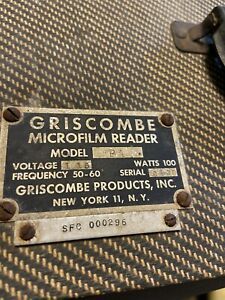 1930&#039;s Antique Griscombe Microfilm Reader
