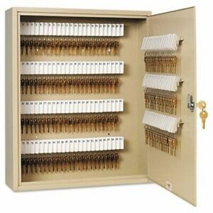 Steelmaster Key Cabinet, 160-Key, Welded Steel, Sand (MMF201916003)