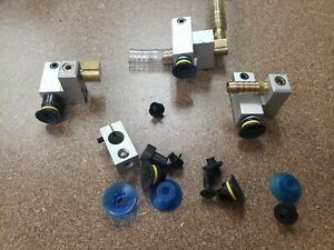 Kirk Rudy 203P Pick-n-Place vacuum mounts &amp; suction cups (x3)