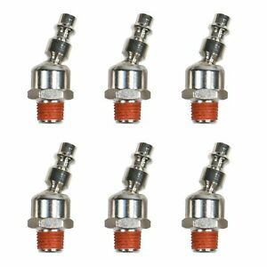 Industrial Swivel 1/4&#034; NPT Male Quick Connect Air Tool Fittings - 6 Pack … (I...