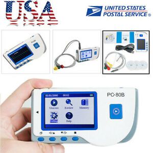 Portable PC-80B Digtal ECG EKG Machine Heart Rate Monitor Electrocardiograh FDA