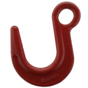 Grade 80 Grab Hook with Eye, Heavy Duty Lifting Cargo Hook Red
