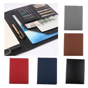A4 Conference Folder Pouch Office Travel Journal Supply w/ 12bit Calculator