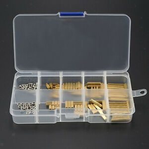 120 Pieces M2 Male Female Brass Pillar Bolt Screw Nut Thread Kit Box-Packed