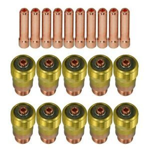 Welding Accessories 20pcs TIG Stubby Gas Lens Fitting Durable Practical UK STOCK