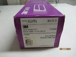 MMM 83294 Regalite Resin Bond Cloth Belt 3x23-3/4 100 Grit (5 Pack)