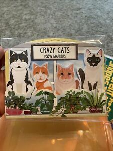 Crazy Cats Paw Markers Sticker Tabs- 4 Designs