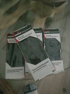 7 NEW Cooper Wiring Devices Black 1107-9BK-BOX Decorator Duplex Receptacles