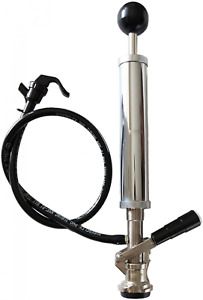 Heavy Duty Draft Beer Party Hand Pump Picnic Keg Tap D 8 Inch, Chrome