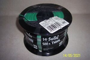 brand new Cerrowire Cerro14 Gauge Solid Copper Wire 500 ft THHN Green