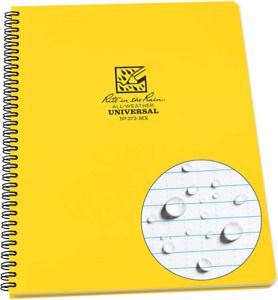 Rite In The Rain Weatherproof Side Spiral Notebook, 11 x 8.75 x 0.5, Yellow