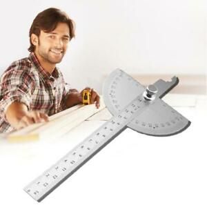 Steel 180 degree Protractor Angle Finder Measuring Tool Rotary Y1N5 H5U8