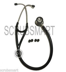 NEW BLACK Cardiology Stethoscope Medical Professionals Nurses &amp; Students