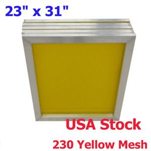 CA&amp;NJ 6pack 23&#034; x 31&#034; Aluminum Silk Screen Frame Screens 230 Yellow Mesh