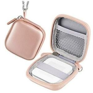 Chip Card Reader Scanner Case, Hard Carrying Bag Holder Fits Square Rose Gold