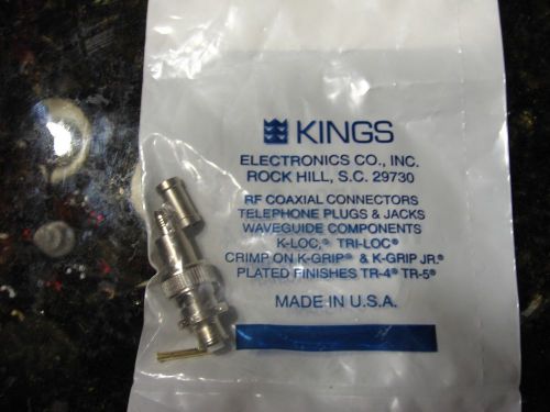 Lot of 2 Brand New No. 46F6038 Kings 1705 - 2 Rf/Coaxial Shv Plug Straight Crimp