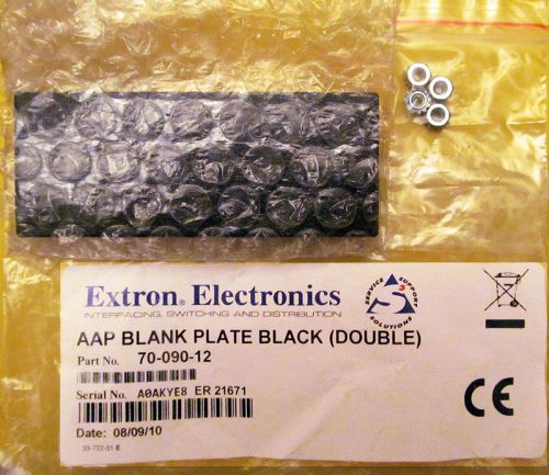 Extron AAP Blank Plate; Double; Black; 70-090-12; New in Package; Free Shipping
