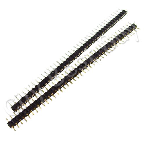 3 Male Female Black 40 Round Pins PCB Single Row 2.54mm Pitch Spacing Header