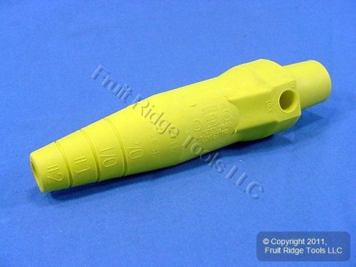 New leviton yellow cam plug insulator sleeve female ect 16 series bulk 16sdf-22y for sale
