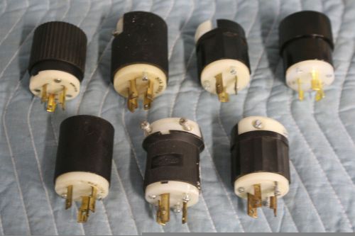 Twist-lock plugs  (lot of seven) for sale