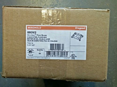 Legrand Wiremold, 880M2 Omnibox Series Shallow Steel Floor Box 2-Gang SEALED BOX