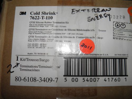 3m 7624-t110 qtiii cold shrink termination kit 5-15kv 2 ternmination for sale