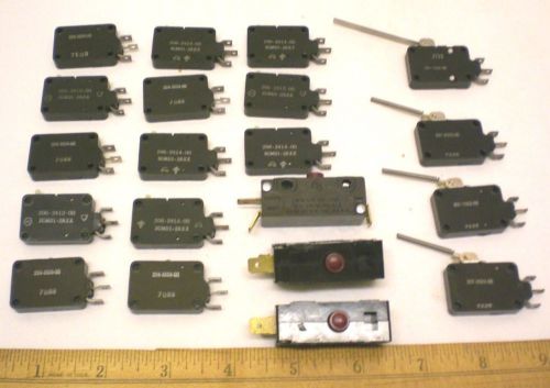 Robert Shaw, Lot of 20 Assorted Limit Switches SPDT, New, Made in USA