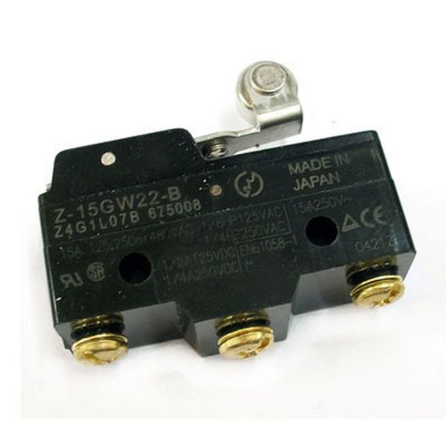 1 x OMRON Z-15GW22-B Z15GW22B Limit Hinge Lever Actuator Roller Micro Switch