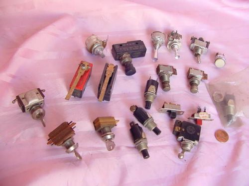 VINTAGE COLLECTION OF ELECTRONIC UND LAB SWITCHES BIG ASSORTED LOT NR