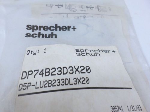 New sprecher schuh start stop dp74b23d3x20 d5p-lu2b233dl3x20 for sale