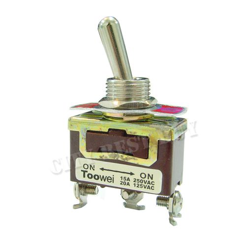 10 ON/ON SPDT TOGGLE SWITCH BOAT Latching 15A 250V 20A 125V AC 701BW Heavy Duty
