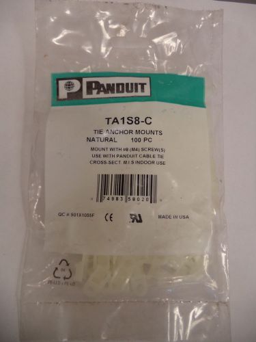 100 new panduit cable tie mounts # ta1s8-c free shipping for sale