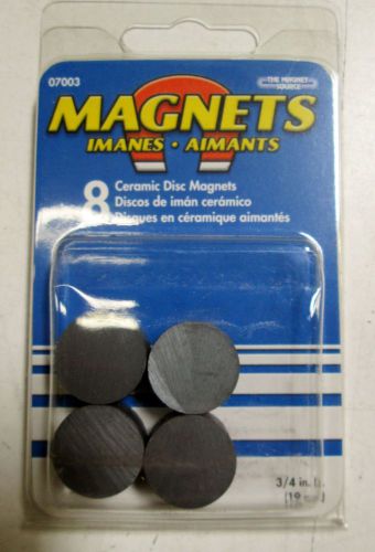 07003 [8 pack] 3/4&#034; Diameter Disc Magnet (NEW / SHIPS FROM USA!)
