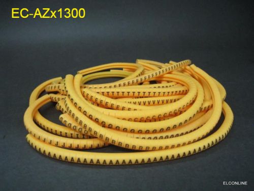 #EWAx2  EC-1 YELLOW Cable Wire Markers Letter &#034; A to Z  &#034; x 1300 / lot