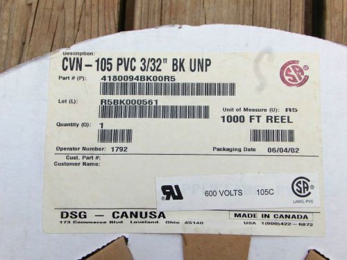@@ cvn-105 pvc 3/32&#034; bk unp shrink tubing for sale