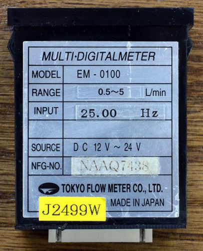 TOFCO EM-0100 MULTI-DIGITALMETER FLOW METER 25.00Hz 0.5~5L/m 12V~24V EM0100