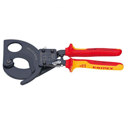 Knipex 9536280 11-Inch Cable Cutter With Ratchet Action