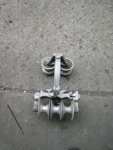 Sherman reilly triple cable pulling transmission sheave stringing block for sale