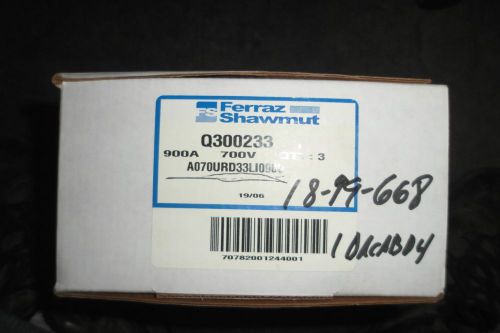 Ferraz shawmut 900 amp 700 volt fuse catalog #:  a070urd33li0900 for sale