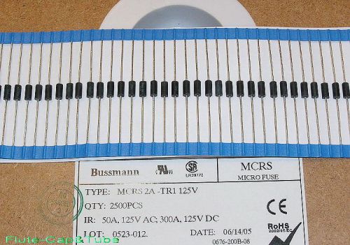 10pcs Bussmann MCRS Time Delay  2A 125V Subminiature Microtron Axial Fuses RoHS
