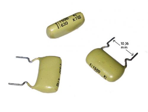 10pcs philips mullard mustard cap 1500 pf/630v 1,5 nf vintage radial capacitors for sale