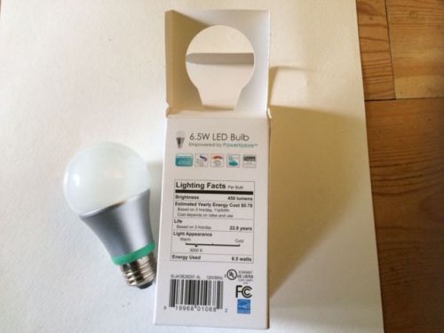 450 lm 6.5W A19 LED E26 Bulb 36 months Warranty Warm White Qty (3)