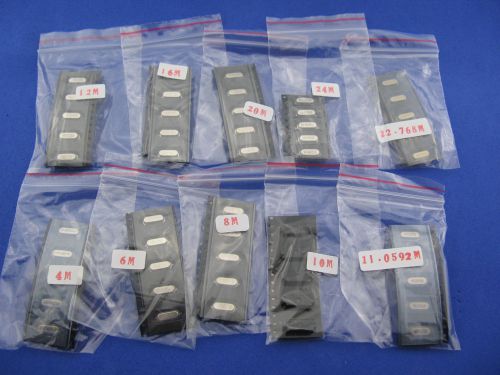 HC-49/S SMD SMT Crystal Resonators Assorted Kit 10 value total 50pcs sample pack