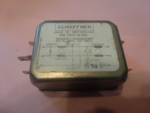 SCHAFFNER 110/250VAC 10A NOISE FILTER FN 660-6/06 (Made in Switzerland)