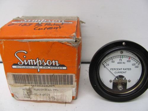 Simpson percent current meter 0-133 model 55r sk525-626 3-710850 new for sale