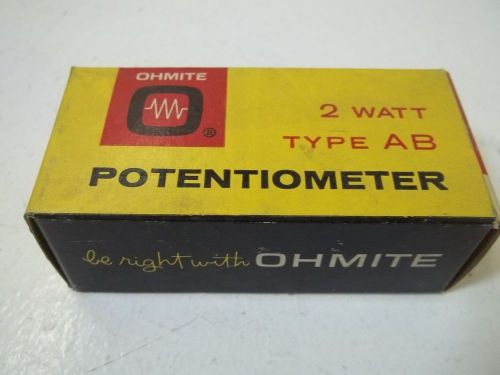 OHMITE CU-2531 POTENTIOMETER *NEW IN A BOX*