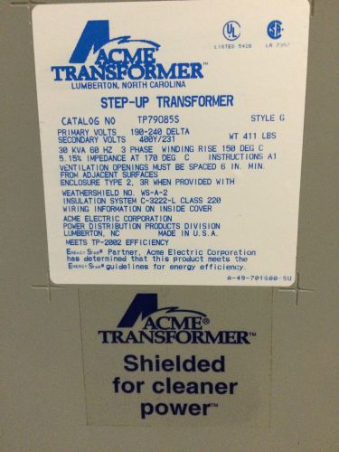 Acme transformer tp79085s for sale
