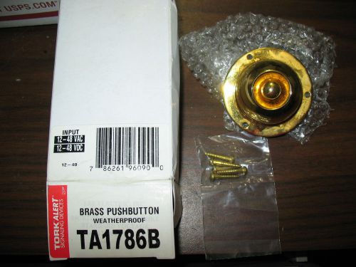 New Tork Alert TA1786B Weatherproof Brass Pushbutton